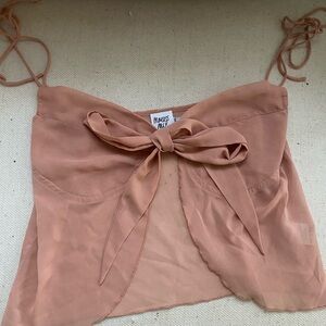 Princess Polly Women's Blush Tie-Front Camisole